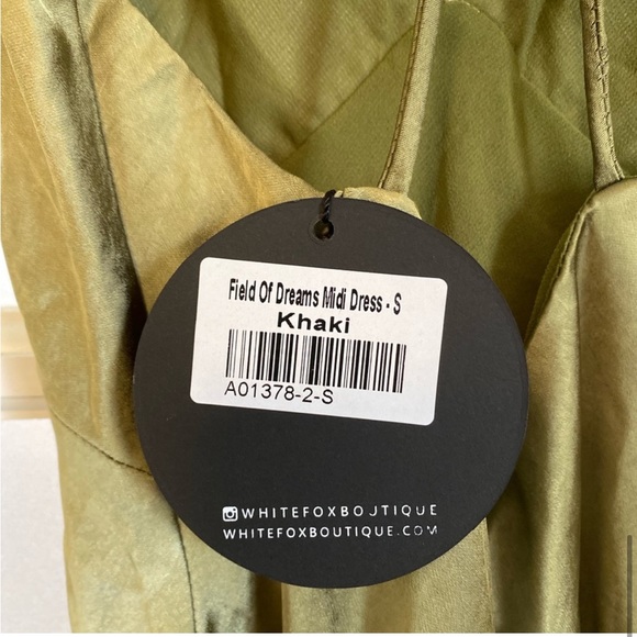 Field Of Dreams Midi Dress Khaki - Picture 6 of 6